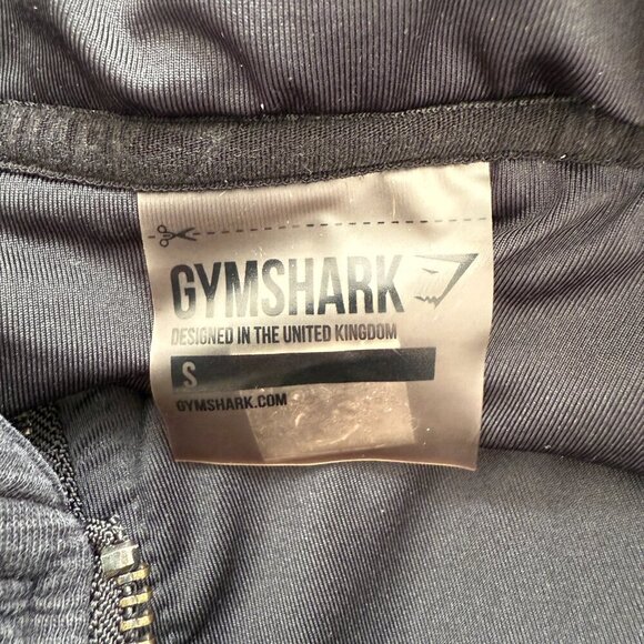 Gymshark Cropped Full Zip Hooded Sweatshirt Women's Small Black Workout Active - Picture 12 of 13